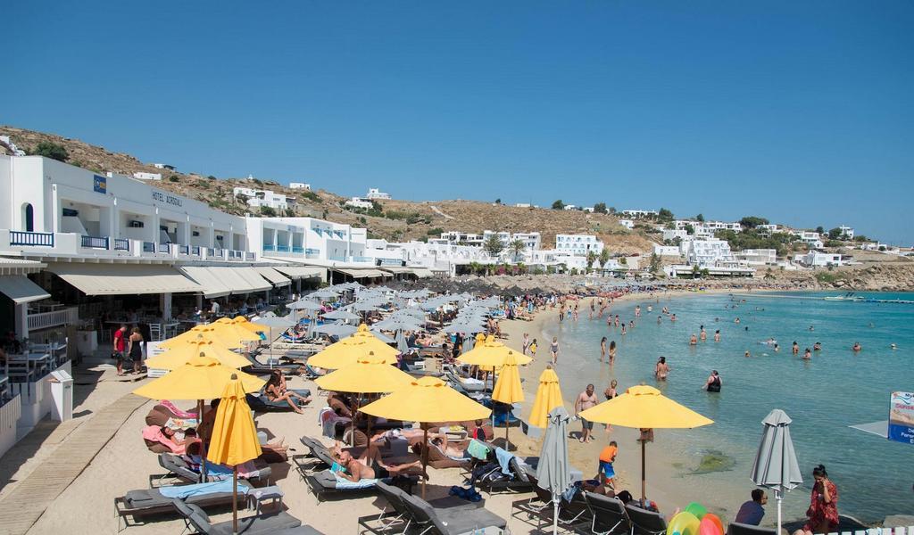 Acrogiali Beachfront Hotel Mykonos Platis Gialos Exterior foto